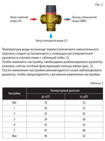 Клапан термостатический Wester, трехходовой 1", Kvs 1,6 20-43 НР VTS3 (0-04-2054)