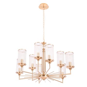 Подвесная  люстра E14 Gloria SP9 Brass латунь Crystal Lux