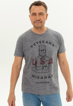 Футболка Bowery NYC "Veterans" Vintage Black Melange