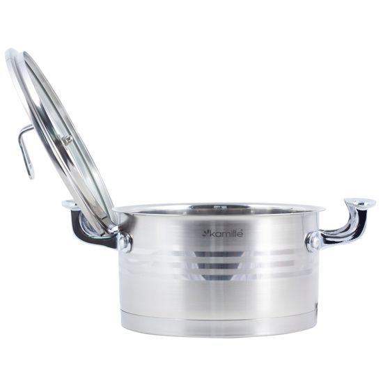 Кастрюля 2,4 л. из нержавеющей стали Kamille KM 5854 с крышкой
