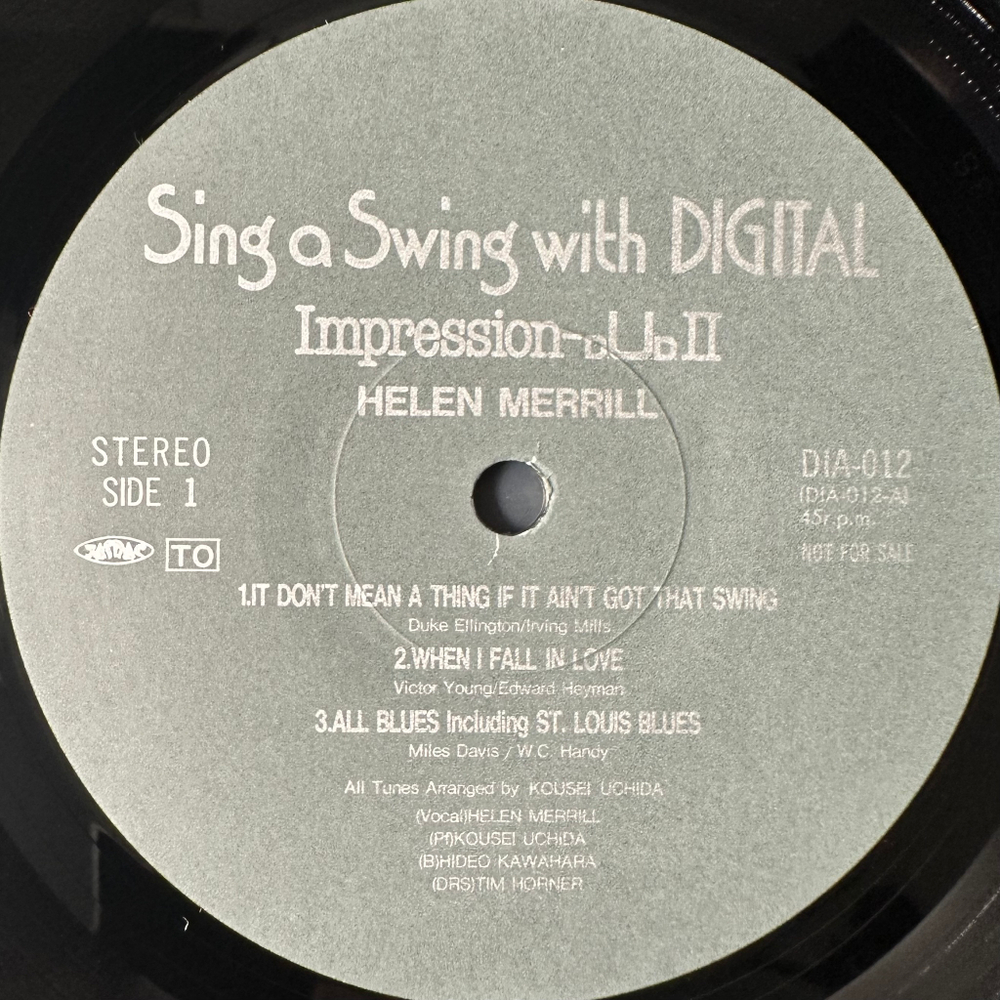 Helen Merrill ‎– Sing A Swing With Digital 12", 45 RPM (Япония 1982г.)