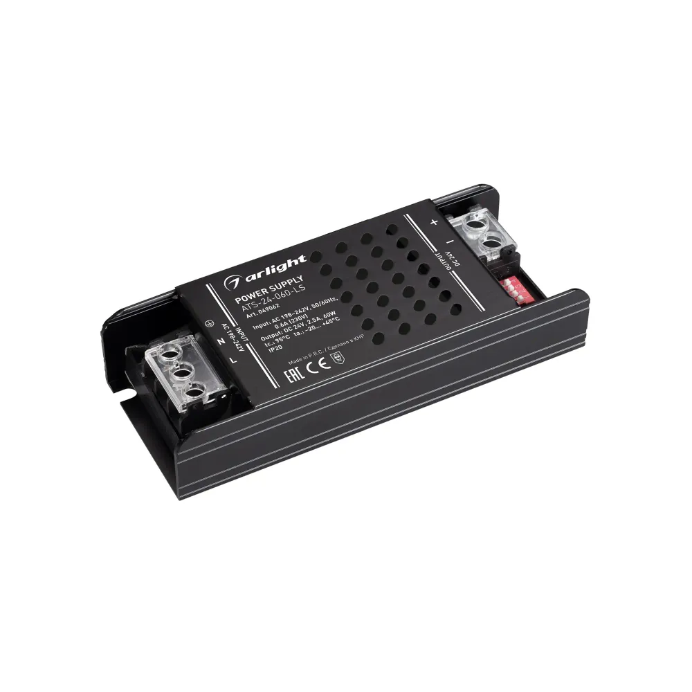 Блок питания ATS-24-060-LS (24V, 2.5A, 60W) (Arlight, IP20 Сетка, 5 лет) Блок питания ATS-24-060-LS (24V, 2.5A, 60W) (Arlight, IP20 Сетка, 5 лет)