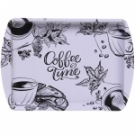 Поднос жестяной «Coffee time» 20*14см, белый