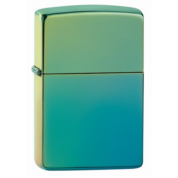 Цена наЗажигалка ZIPPO Classic с покрытием High Polish Teal, латунь/сталь, зелёная, глянцевая, 36x12x56 мм
