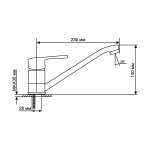 Смеситель для кухни 40k MIXLINE МЛ06-03 (ML06-03) с/отв п/шпильку (без подводки)