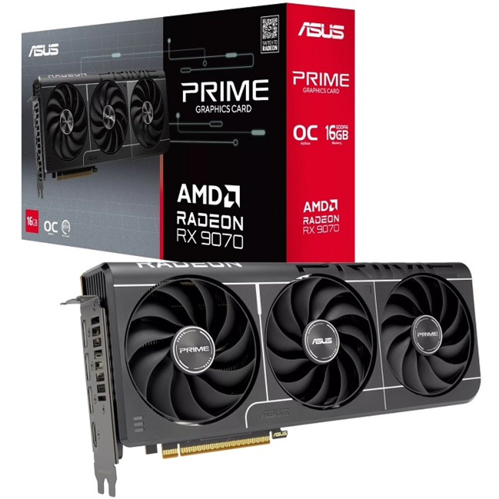 Видеокарта ASUS Radeon RX 9070 PRIME EVO OC 16GB (PRIME-RX9070-O16G-EVO), (90YV0MQ0-M0NA00)