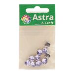 Хрустальные стразы в цапах круглой формы, сиреневый 8 мм, 10 шт. Astra&Craft, РЦ011НН8
