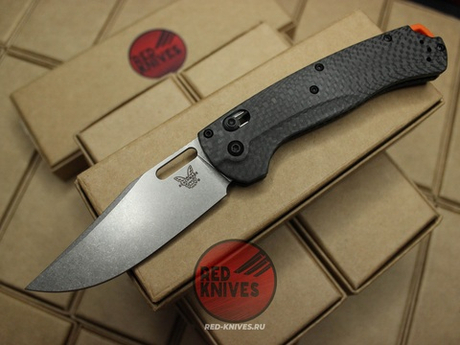 Нож Benchmade Taggedout 15535 А+++ - карбон рукоять, клинок стоунвош