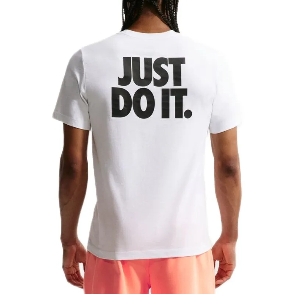 Мужская теннисная футболка Nike Sportswear Just Do It - white/black
