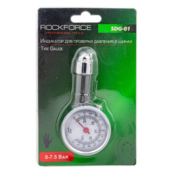 Манометр для шин 0-7,5 Bar RockForce