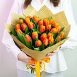 Букет из тюльпанов "Orange Colors"