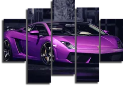 Модульная картина "Purple Lamborghini"