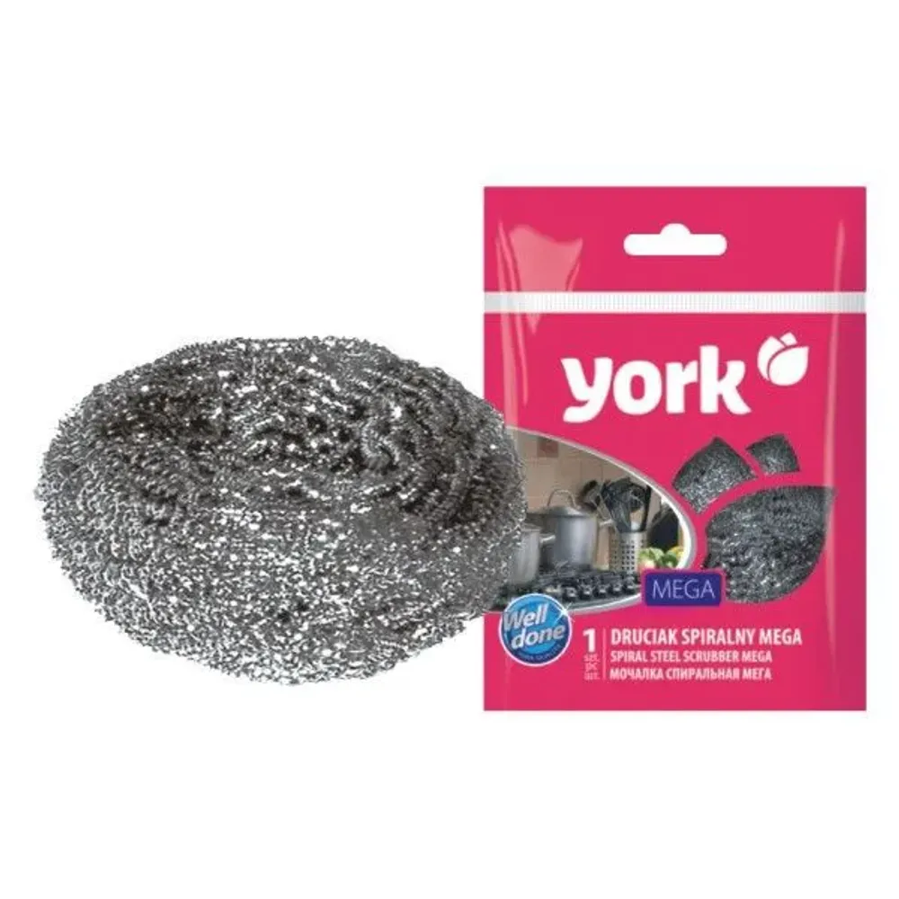 Губка спиральная стальная Мега YORK