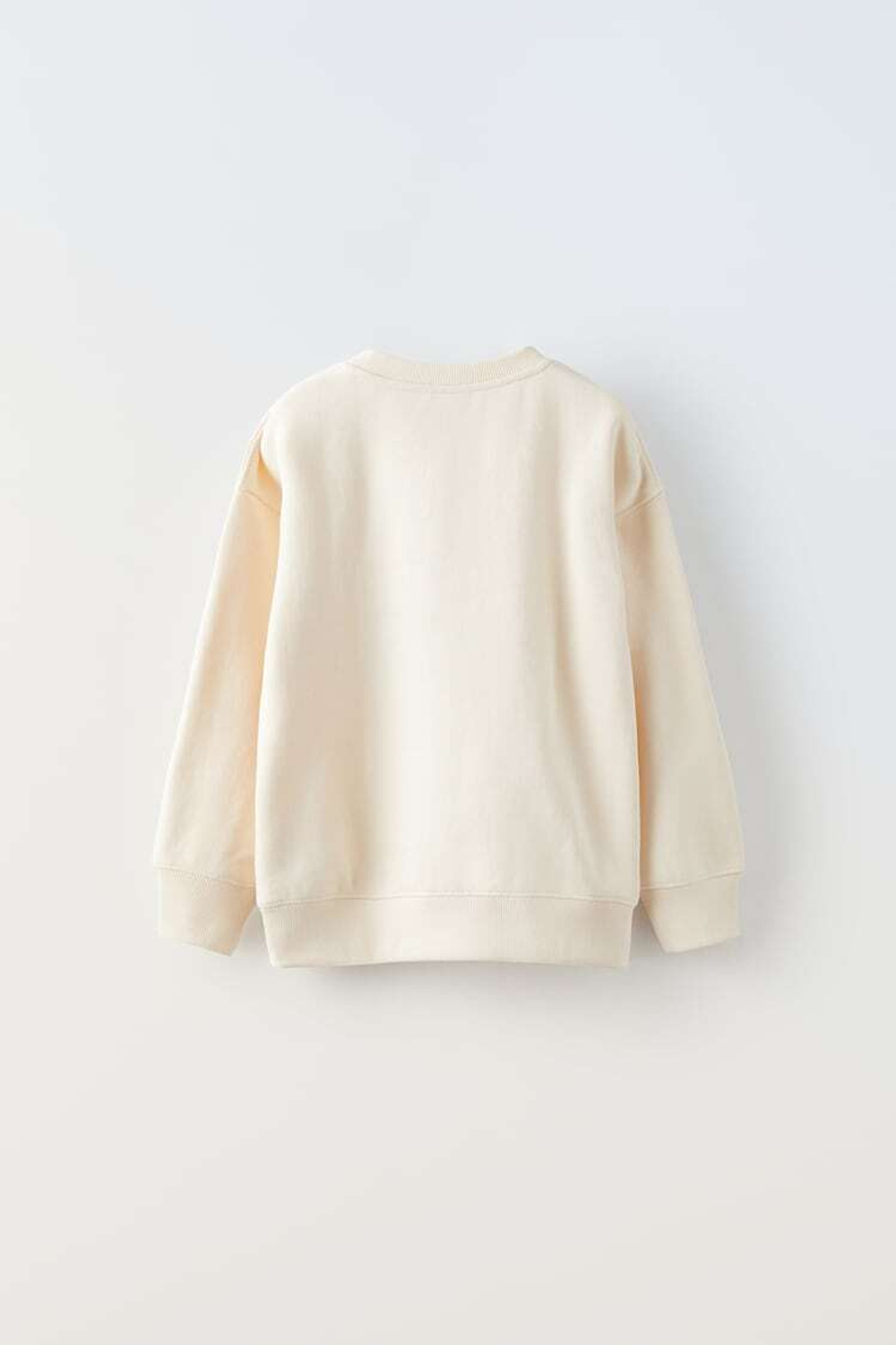ZARA ТОЛСТОВКА С НАДПИСЬЮ, ЭКРЮ