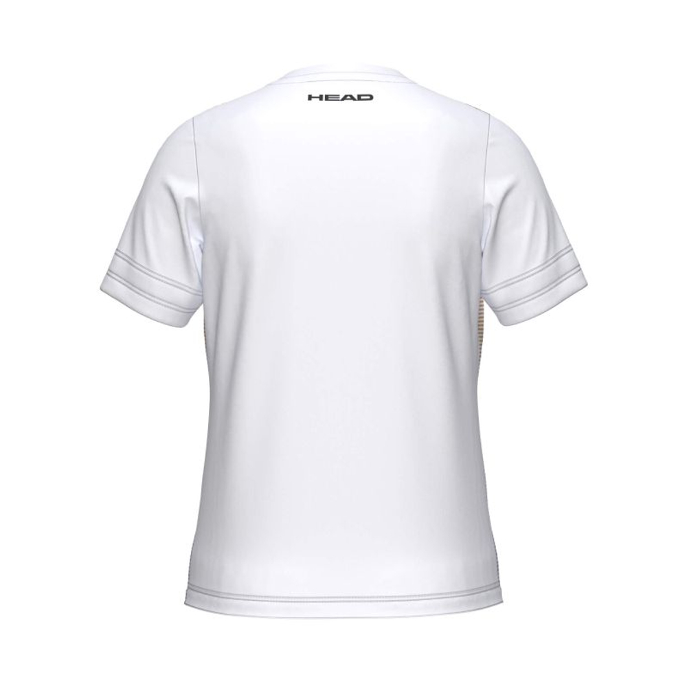 Детская теннисная футболка Head Girls Tie-Break II- white/print