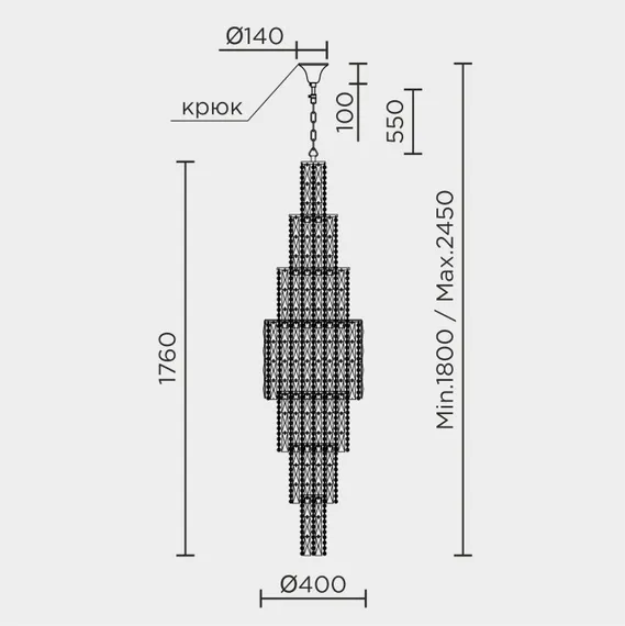 Подвесная люстра ML.900.20 CR Modelux
