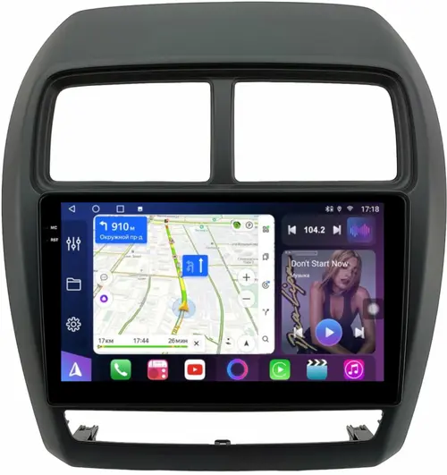 Магнитола для Mitsubishi ASX 2017+ - FarCar S500-TS18 монитор 9.5" QLED на Android 14, CarPlay, 4G SIM-слот