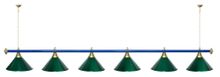 Лампа STARTBILLIARDS 6 пл. (плафоны хром,штанга золотая,фурнитура золото)