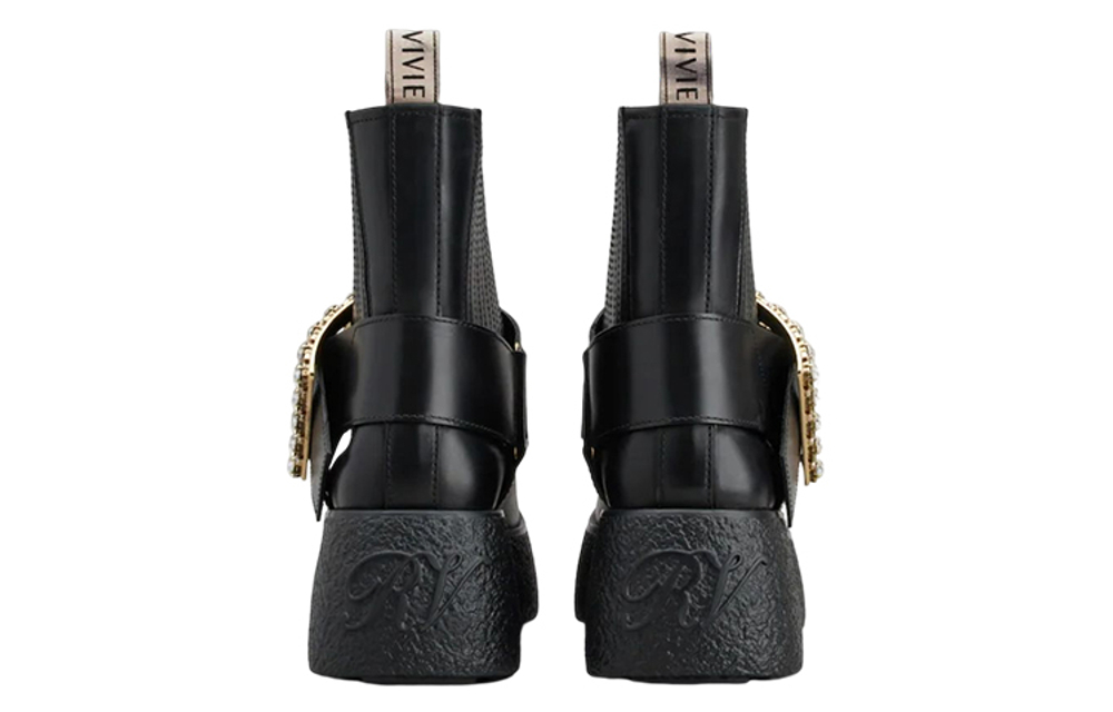 Roger Vivier Leather Ankle Boots Women"s Black