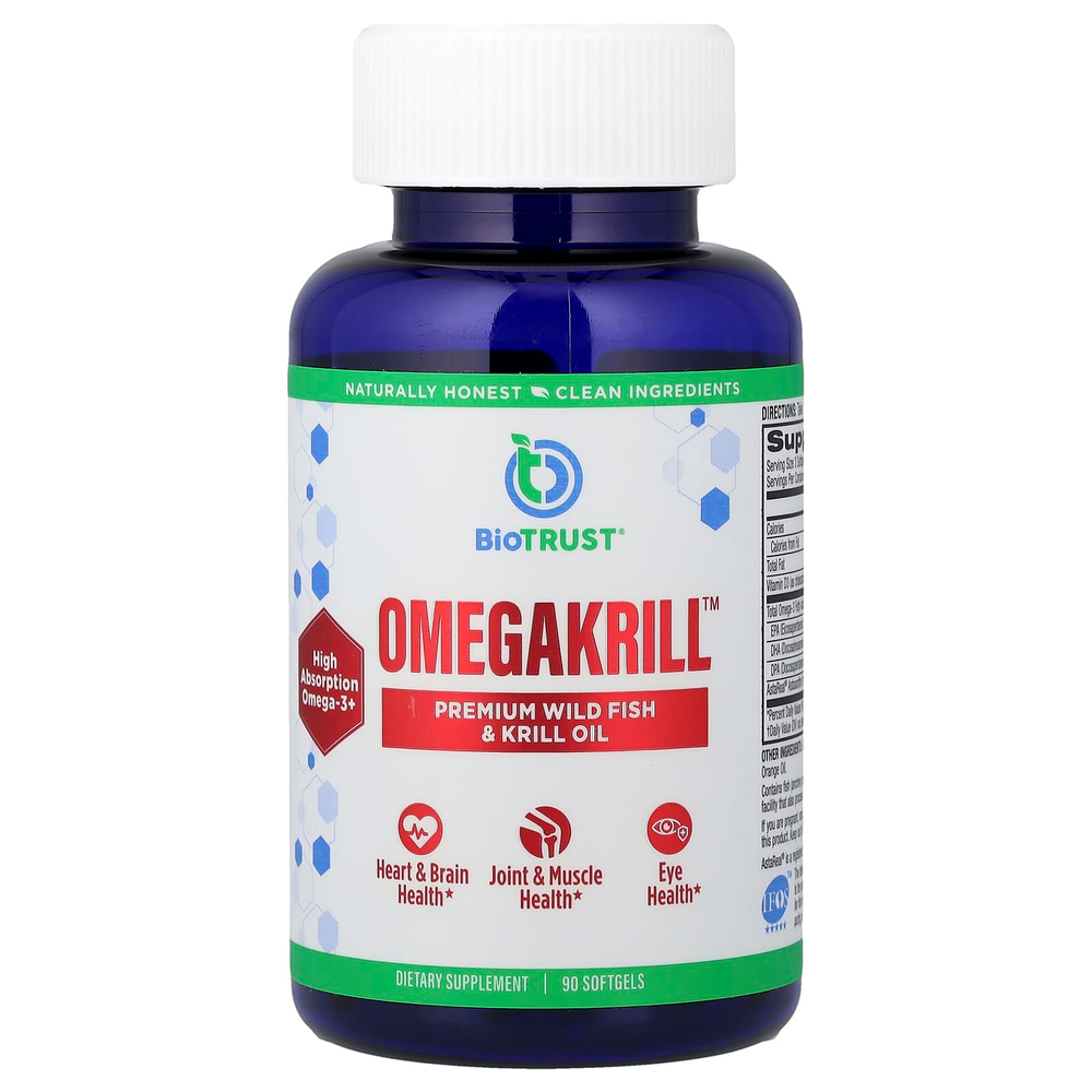 BioTRUST, OmegaKrill™, 90 мягких таблеток