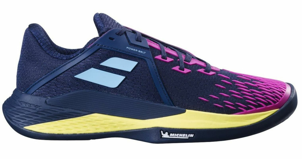 Мужские кроссовки теннисные Babolat Propulse Fury 3 Clay - dark blue/pink aero
