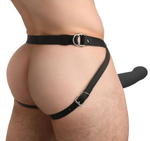 Черный полый страпон с вибрацией 2’’ Erection 28X Smooth Vibrating Silicone Penis Sheath (Цвет: черный)