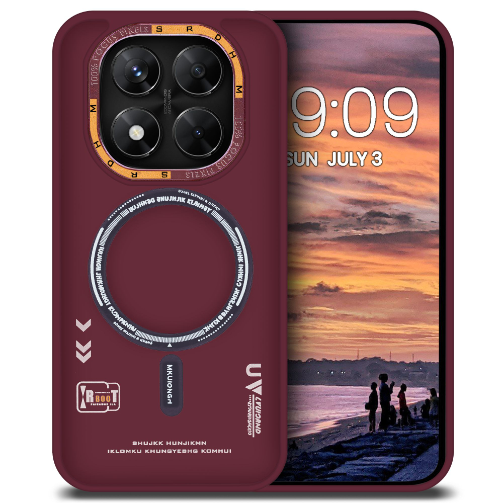 Дизайнерский чехол из мягкого пластика для REDMI NOTE 14 PRO 4G (не 5G) с MagSafe и усиленной защитой камеры