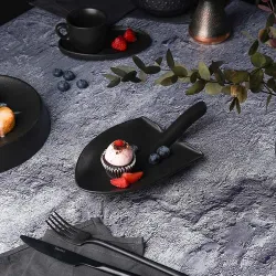 Блюдо "Лопата" 24*13 см h4 см для подачи закусок черное Black Raw Stellar P.L. Proff Cuisine [1]