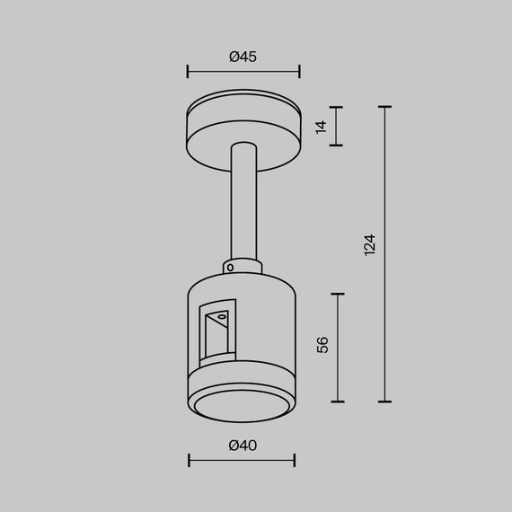 Комплектующие для трековой системы Maytoni Technical TRA156C-IPC1-PT