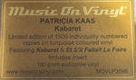 Patricia Kaas / Kabaret (Limited Edition)(Coloured Vinyl)(LP)