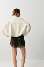 КОМБИНИРОВАННЫЕ ШОРТЫ С КРУЖЕВОМ — ZARA