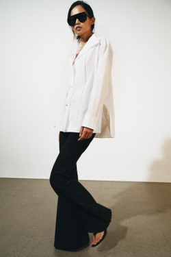 ZARA РУБАШКА ОВЕРСАЙЗ — ZW COLLECTION, БЕЛЫЙ