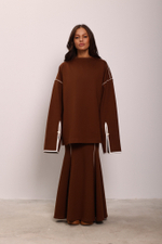 Джемпер с кантами из джерси