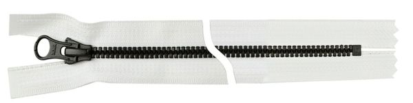 Молния трактор YKK Metalux Т5 (5 мм) 1 зам., разъем., матовая черная, 20 см, под металл, 501 black 20, уп.10 шт