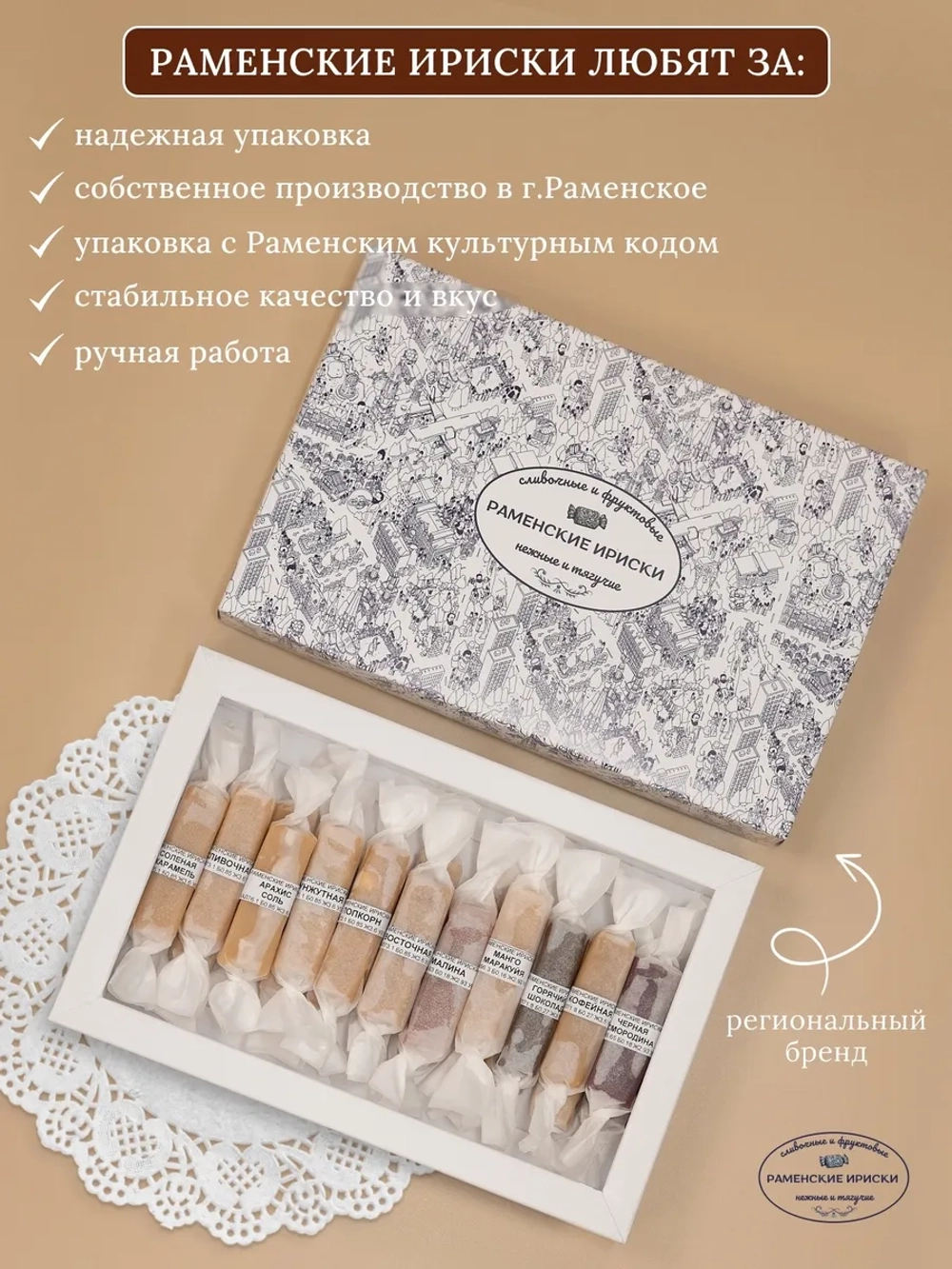 Конфеты "РАМЕНСКИЕ ИРИСКИ" подарочный набор 22 шт