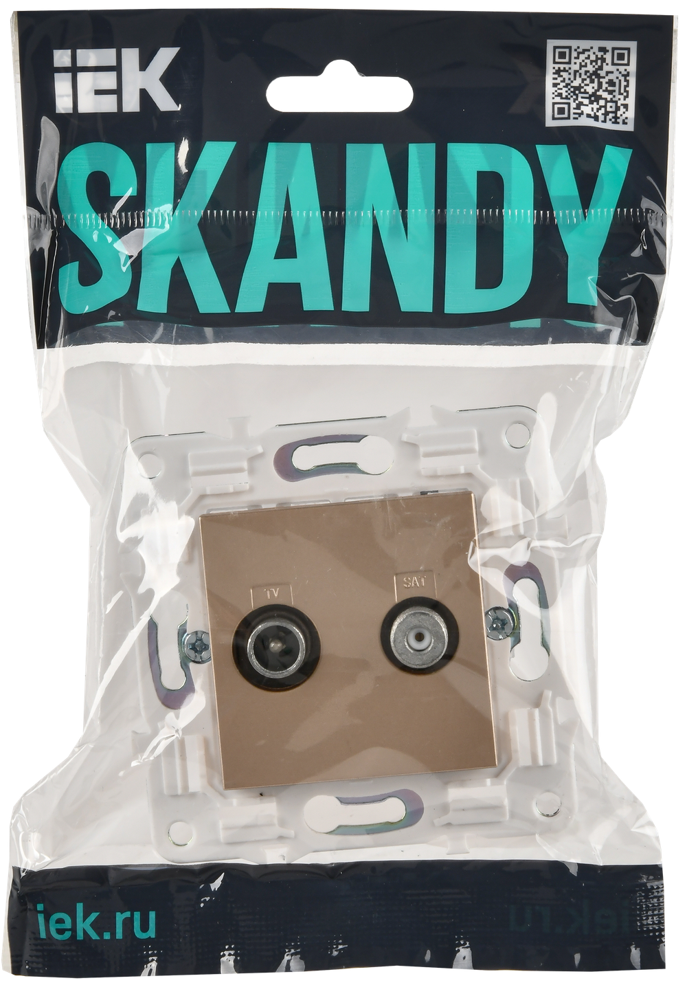 SKANDY Розетка двойная TV+SAT SK-A13Sa песочный IEK