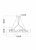 Подвесная люстра Arte Lamp BOLLA-PICCOLO A3988SP-25AB