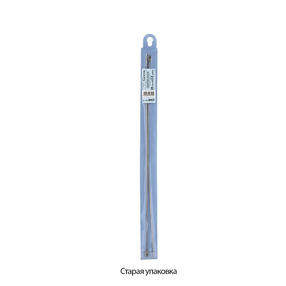 Спицы прямые металл ⌀2.0 мм, 35 см, никель, Gamma MKP
