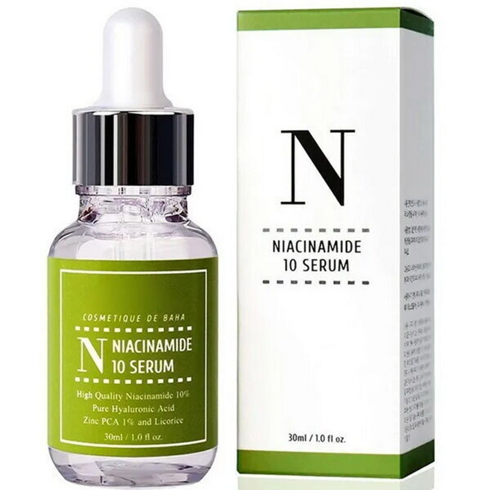 Противовоспалительная сыворотка для жирной кожи Cos de Baha N Niacinamide 10 Serum, 30мл