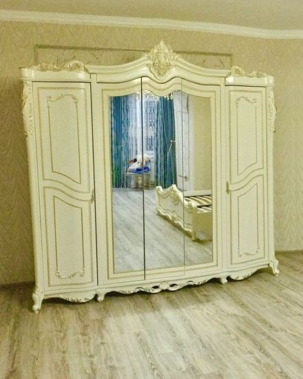 Шкаф  ДЖОКОНДА 5-ти ств.  крем глянец