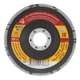 Круг лепестковый торцевой КЛТ-1, зернистость P 100(12Н) 125 х 22.2 мм, "БАЗ" — фото 1