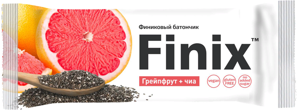 Финиковый батончик "Finix" с грейпфруктом и семенами чиа 30 гр.