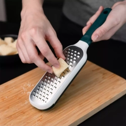 Терка средняя с ручкой с контейнером 27.5см Trebonn Kitchen Tools темно-зеленый