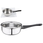 Ковш Buono из нерж стали с бакел ручкой, зерк полировка, объем 0,75 л, диа 14 см, однослой (упаковка