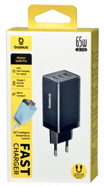 Сетевое зар. устр. Baseus GaN5 Pro Fast Charger 1USB+2C 65W CCGP120201 черное