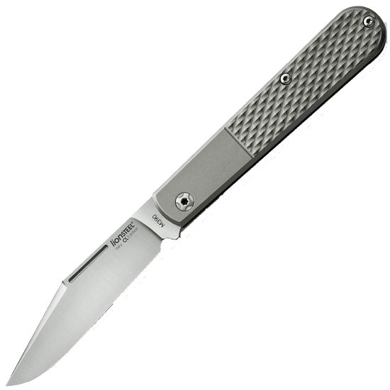 Складной нож Lion Steel "Barlow Slim" L/CKS0112 GY-D c клинком из стали Böhler M390 Microclean®, рукоять титан