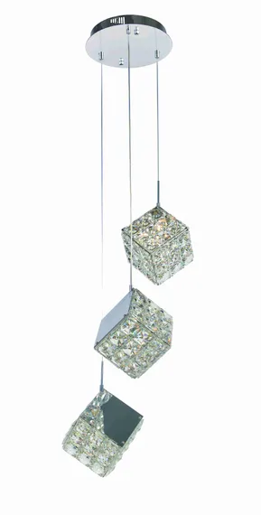 Светильник подвесной светодиодный NewRgy 6010R/3A CHROME+CLEAR, 36 Вт, прозрачный