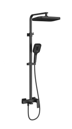 Душевая стойка Vincea  Дайс (Dice) VSFS-4C12MB с изливом, черный матовый
