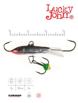 Балансир Lucky John CLASSIC 3 с тр. 30мм/13H блистер