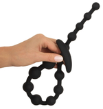 Черные анальные бусы Anal beads - 50 см. (Цвет: черный)